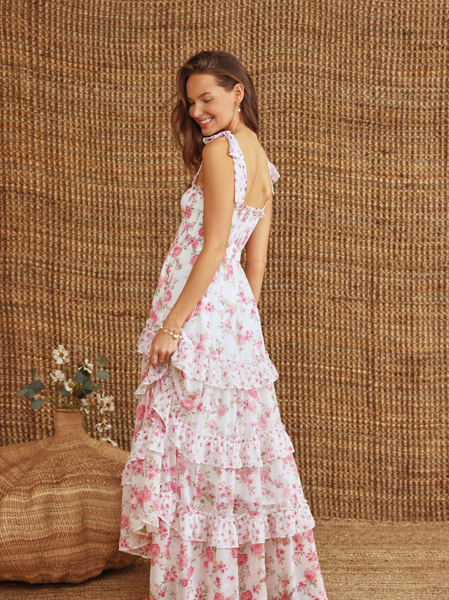 Kenzi Floral Maxi Dress Detail 4 - TULLABEE
