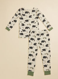 Black Bear Baby Lounge Set Detail 3 - TULLABEE
