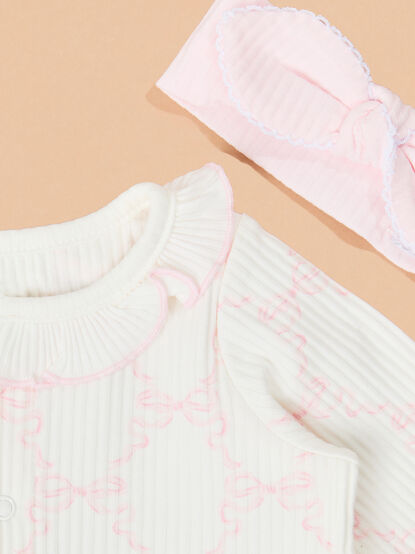 Bow Babe Footie by Mud Pie - TULLABEE