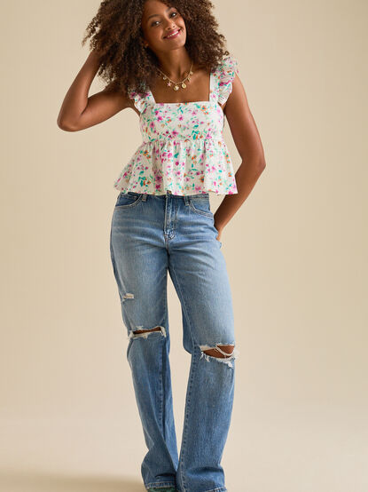 Betsy Bow Back Babydoll Tank - TULLABEE