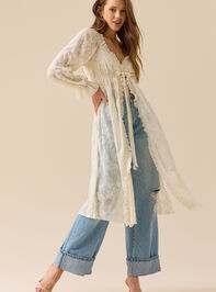 Margot Lace Tie Front Kimono - TULLABEE