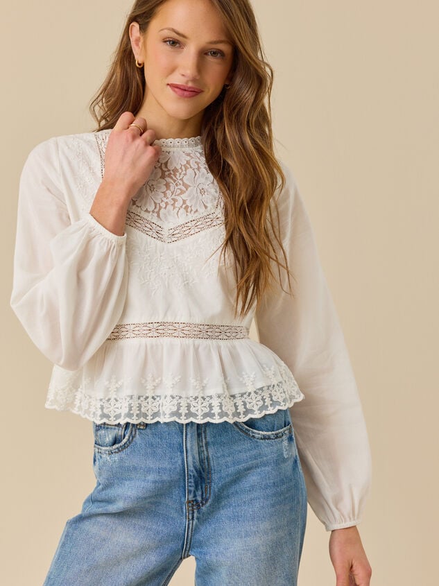 Anne Beaded Lace Top - TULLABEE