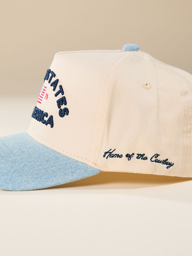 USA Embroidered Trucker Hat Detail 3 - TULLABEE