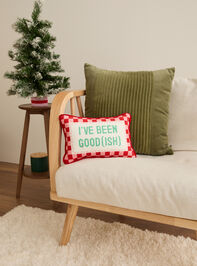 I've Been Goodish Needlepoint Pillow - TULLABEE