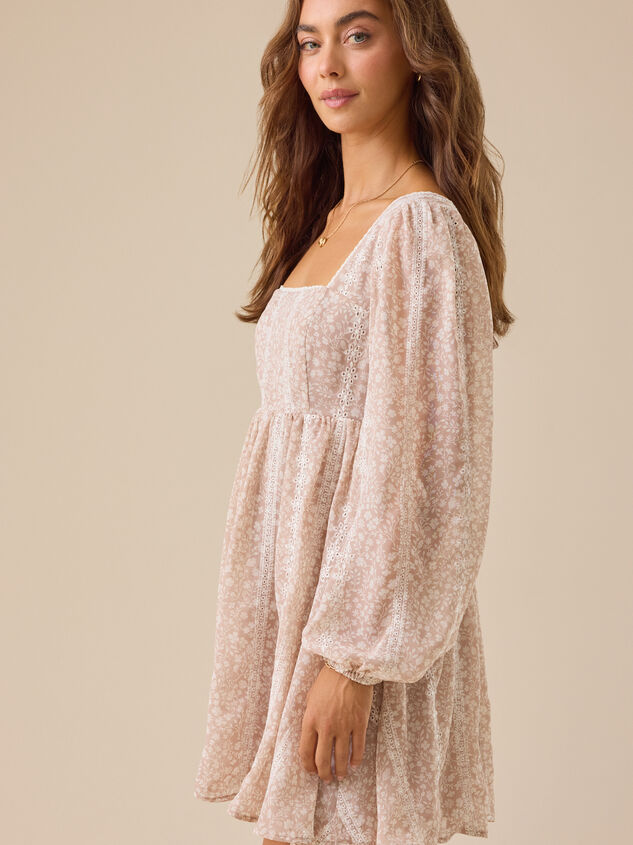 Antonia Floral Mini Dress Detail 5 - TULLABEE
