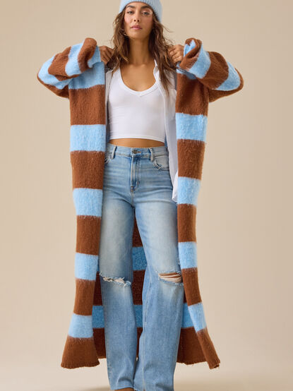 Camryn Striped Duster - TULLABEE