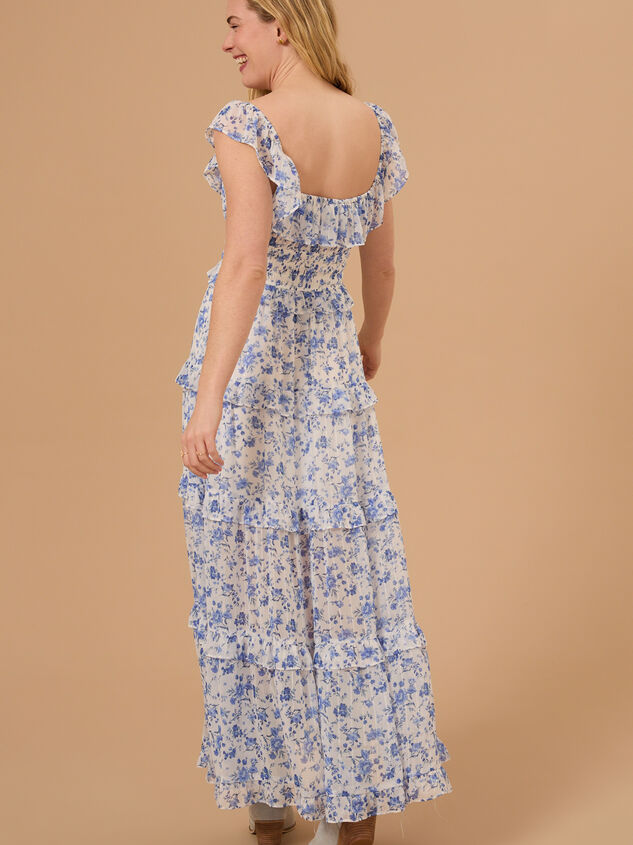 Alice Floral Maxi Dress Detail 5 - TULLABEE