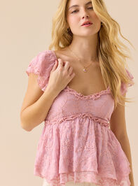 Madeline Embroidered Babydoll Top - TULLABEE