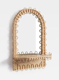 Cora Woven Shelf Mirror Detail 3 - TULLABEE