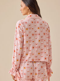 Hazel Pumpkin Spice Sleep Top Detail 5 - TULLABEE