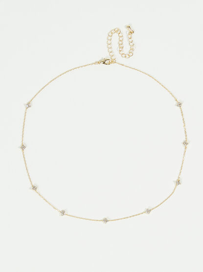 Diana Crystal Dangles Necklace - TULLABEE