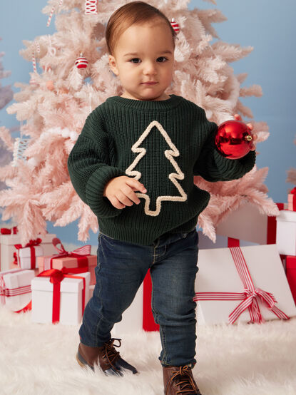 Christmas Tree Stitch Sweater - TULLABEE
