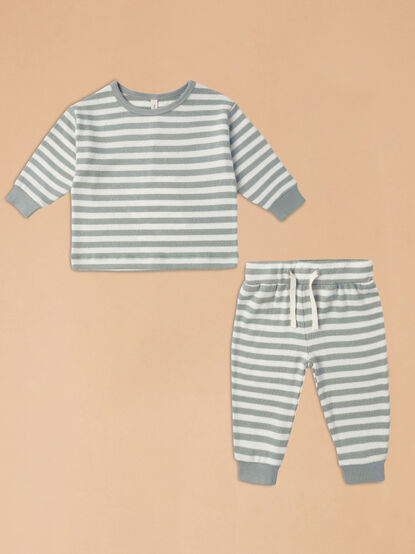 Davy Striped Top and Pants Set by Quincy Mae - TULLABEE