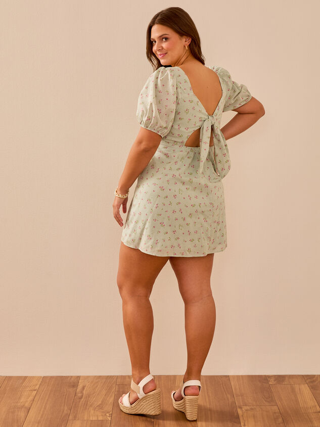 Rachel Floral Mini Dress Detail 5 - TULLABEE