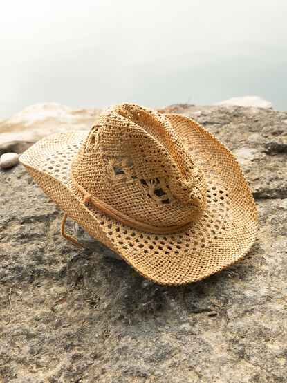 Woven Straw Rope Cowboy Hat - TULLABEE