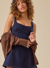 Leena Denim Mini Dress - TULLABEE