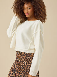 Paulina Boatneck Chenille Sweater Detail 4 - TULLABEE