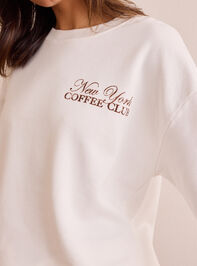 Coffee Club Oversized Sweatshirt Detail 4 - TULLABEE