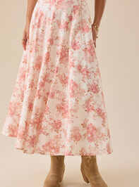 Alice Floral Midi Skirt Detail 2 - TULLABEE