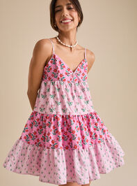 Nevaeh Floral Mini Dress Detail 3 - TULLABEE