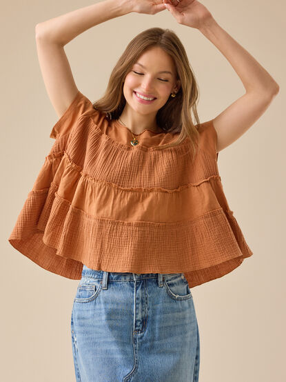 Rebecca Tiered Babydoll Top - TULLABEE