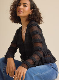 Wrennie Ruffle Mesh Top Detail 2 - TULLABEE