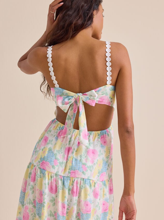 Yara Floral Maxi Dress Detail 2 - TULLABEE
