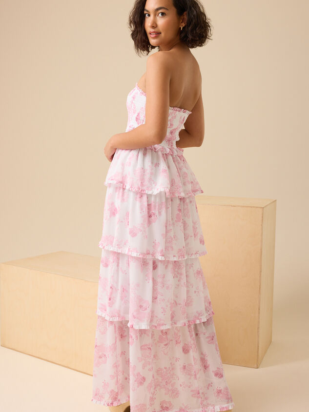 Marie Floral Maxi Dress Detail 4 - TULLABEE