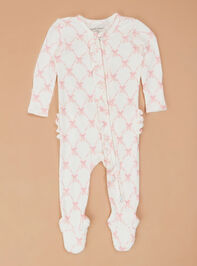 Beautiful Bow Ruffle Footie - TULLABEE