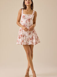Kellin Floral Bow Mini Dress Detail 5 - TULLABEE
