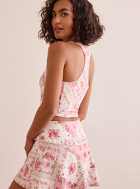 Floral Patchwork Racerback Tank Detail 4 - TULLABEE