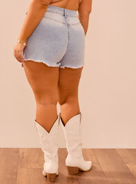 Tia Denim Skort Detail 6 - TULLABEE