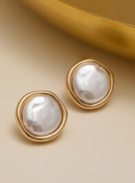 Pearl Gold Line Earring - TULLABEE