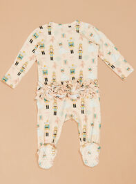 Sugarplum Dreams Ruffle Footie Detail 3 - TULLABEE