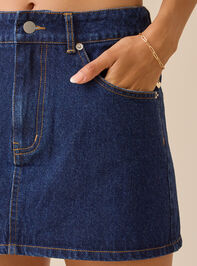 Britt Bow Denim Skirt Detail 7 - TULLABEE