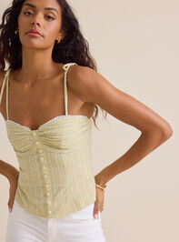 Camila Embroidered Lace Trim Tank - TULLABEE