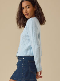 Olivia Pointelle Cardigan Detail 4 - TULLABEE