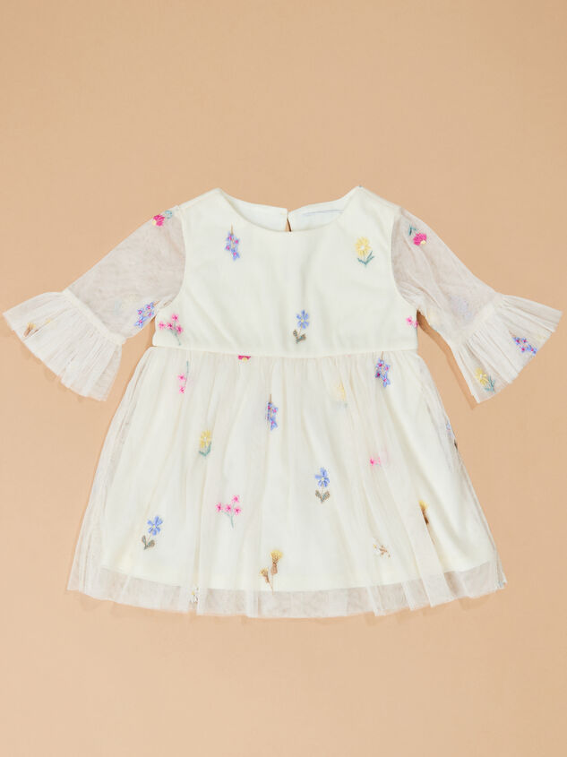 Denim Dreams Toddler Dress Set Detail 2 - TULLABEE