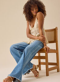 Lace Trim Babydoll Tank Detail 2 - TULLABEE