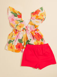Madeline Floral Tank and Shorts Set Detail 3 - TULLABEE