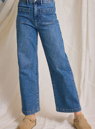 Tally Wide Leg Jeans Detail 2 - TULLABEE