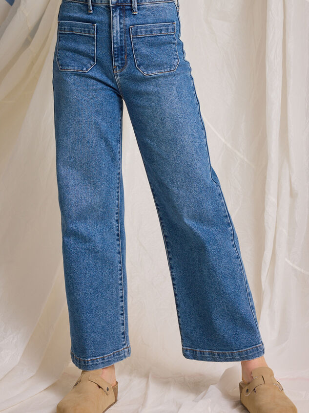 Tally Wide Leg Jeans Detail 2 - TULLABEE