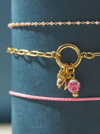 Blush Charm Bracelet Set - TULLABEE