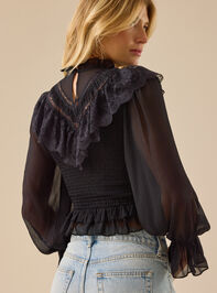 Genesis Lace Flowy Blouse Detail 2 - TULLABEE