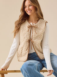 Edith Sherpa Tie Vest - TULLABEE