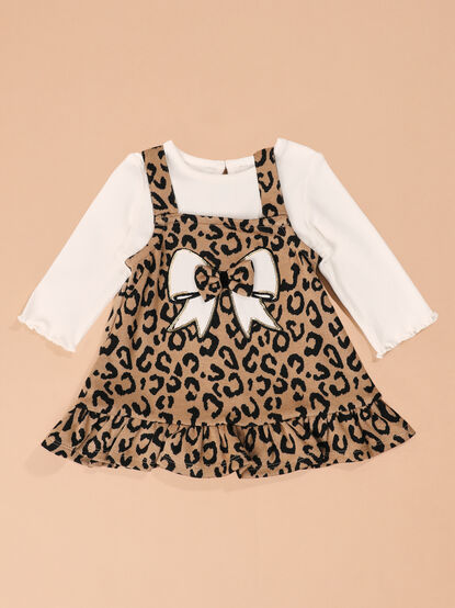 Sasha Leopard Layered Dress Set - TULLABEE