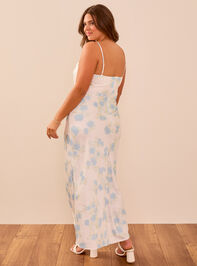Sadie Satin Cowl Neck Maxi Dress Detail 5 - TULLABEE