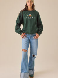 Alaska Embroidered Crewneck Detail 2 - TULLABEE