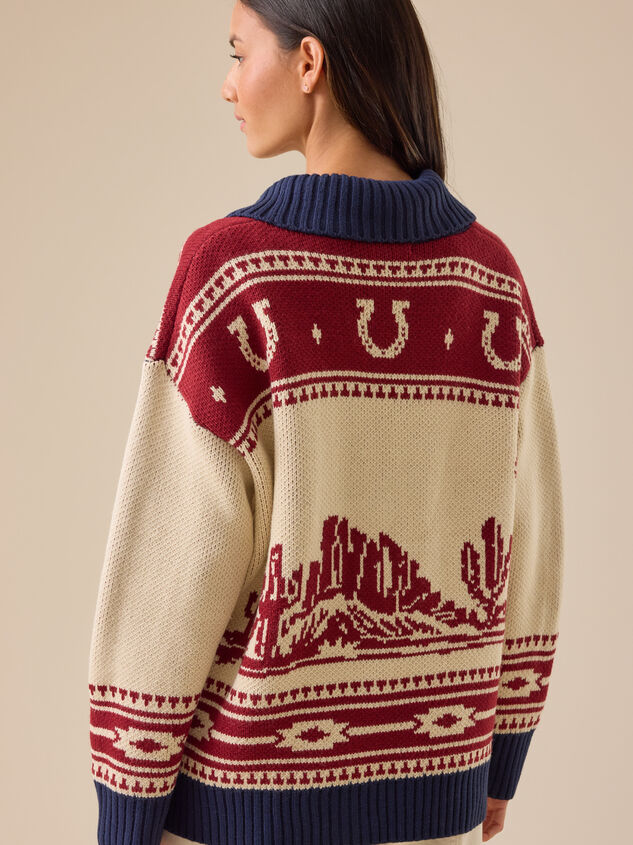 Bonnie Horse Cardigan Detail 5 - TULLABEE
