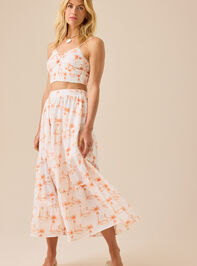 Gigi Floral Maxi Skirt Detail 6 - TULLABEE
